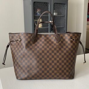 Louis Vuitton Neverfull GM Damier Ebene Handbag Tote Beautiful Stunning